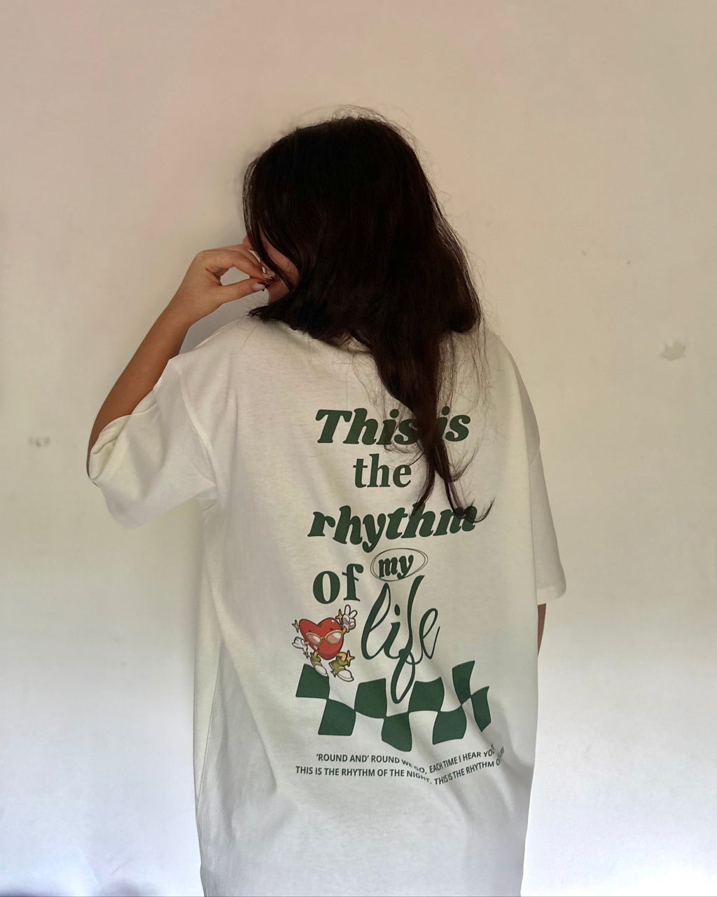 T-SHIRT BIANCA RHYTHM OF MY LIFE