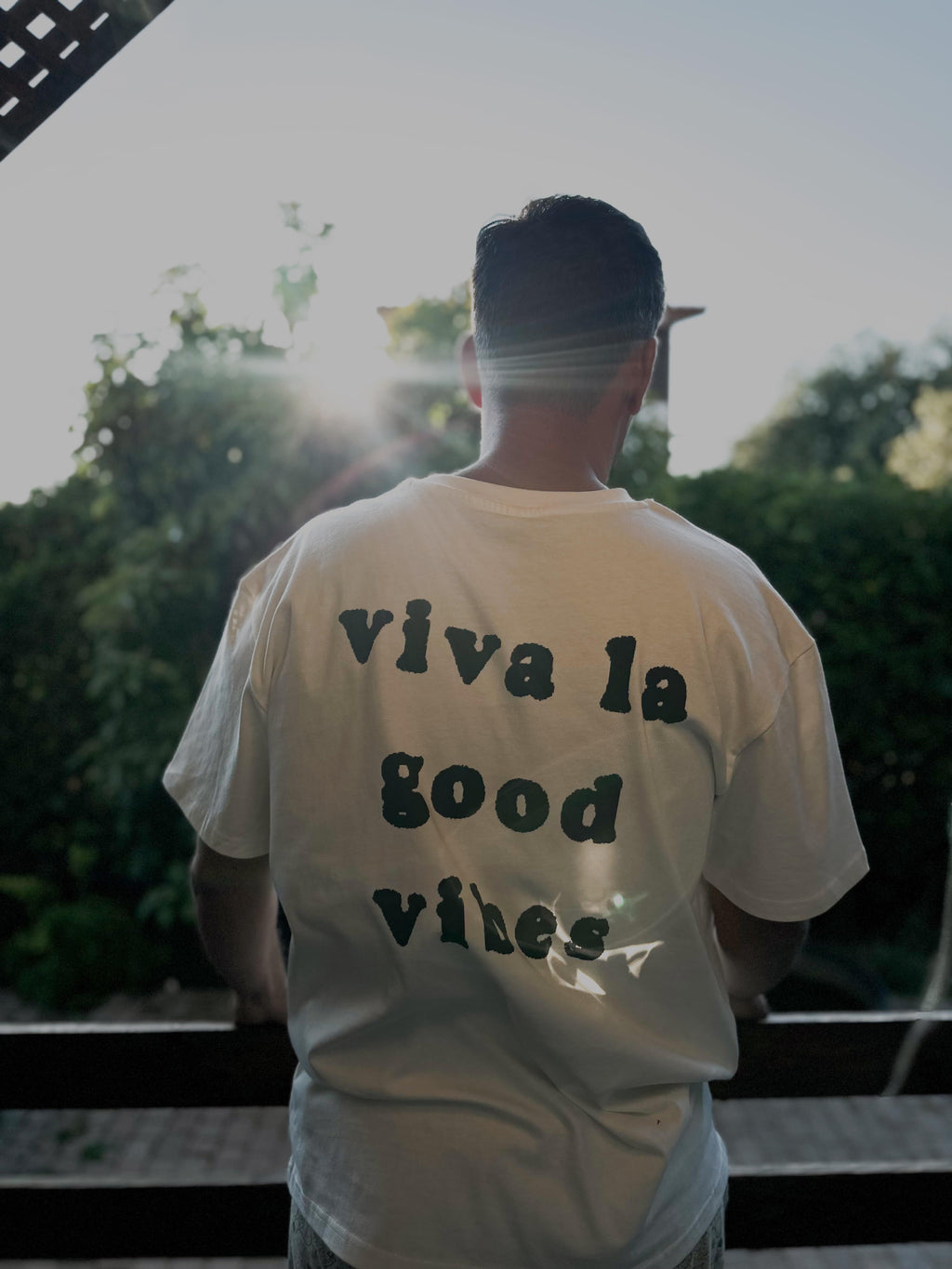 T-SHIRT BIANCA VIVA LA GOOD VIBES